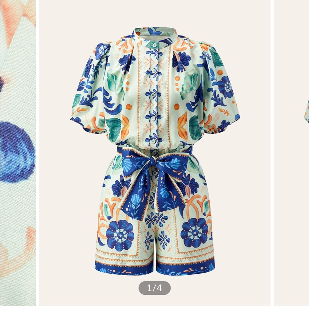 Floral Print Tie-Waist Jumpsuit
